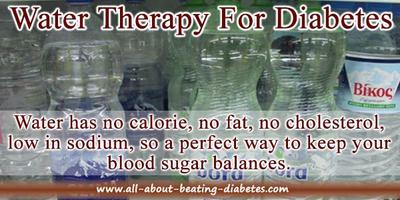 Water therapy for blood sugar level balance Water therapy for blood sugar level balance
