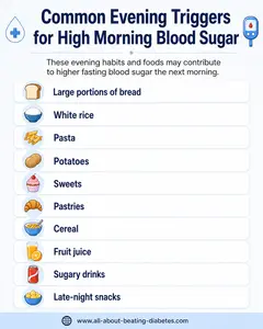 evening trigger blood sugar levels