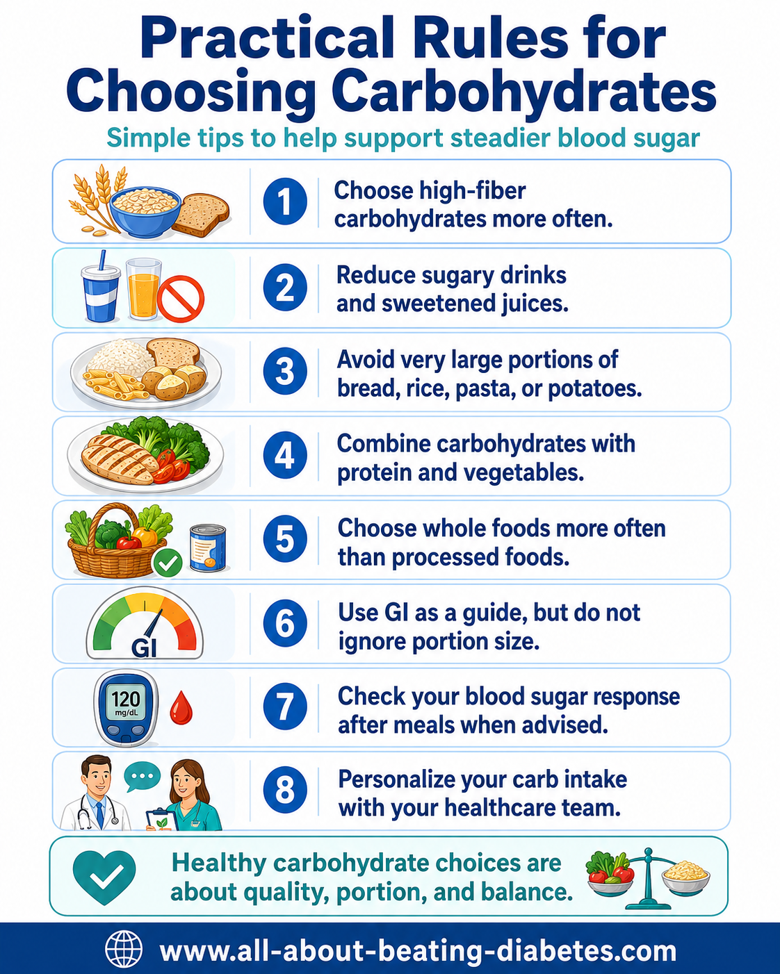 practical rules for choosing carbohydrates